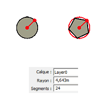 círculo y polígono